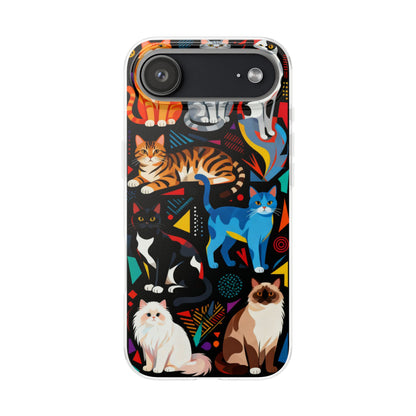 Colorful Cat Art Phone Case