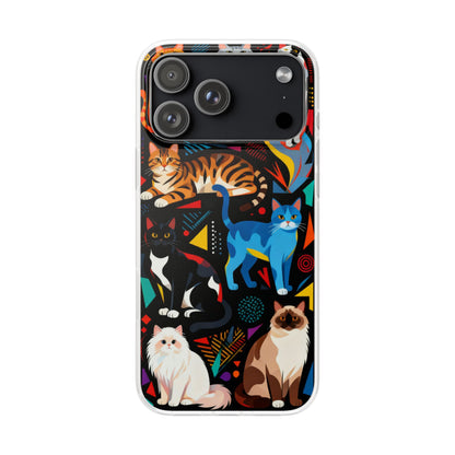 Colorful Cat Art Phone Case