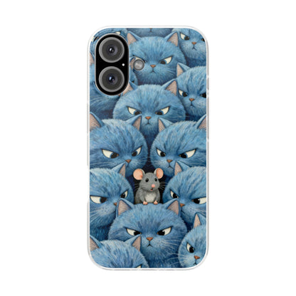 Blue Cats and Mouse Phone Case