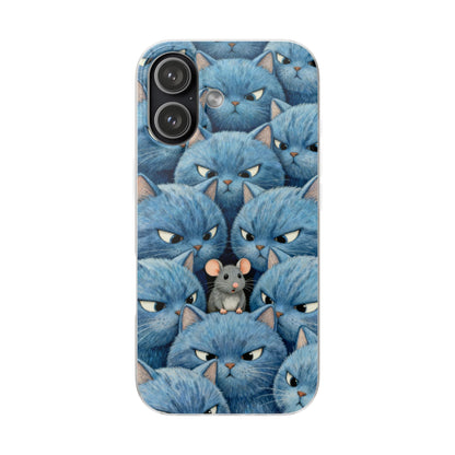 Blue Cats and Mouse Phone Case