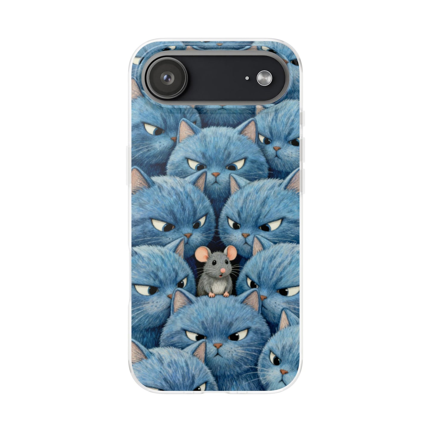 Blue Cats and Mouse Phone Case