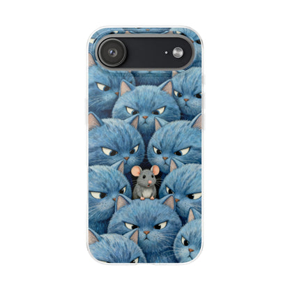 Blue Cats and Mouse Phone Case