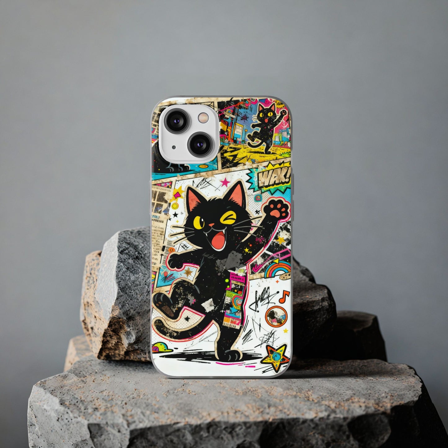 Pop Art Black Cat Phone Case