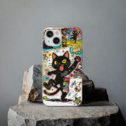 Pop Art Black Cat Phone Case