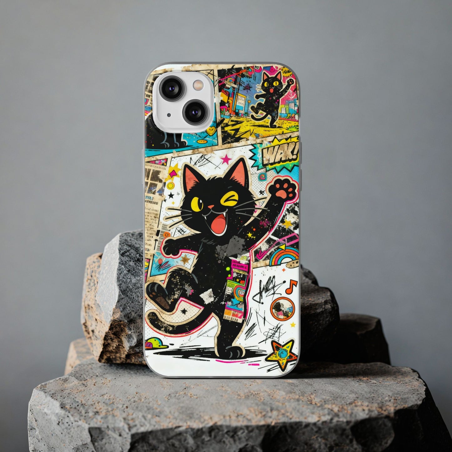Pop Art Black Cat Phone Case