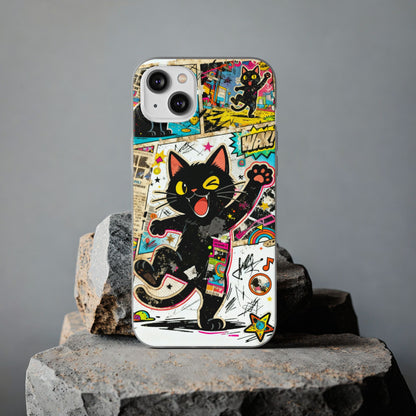 Pop Art Black Cat Phone Case