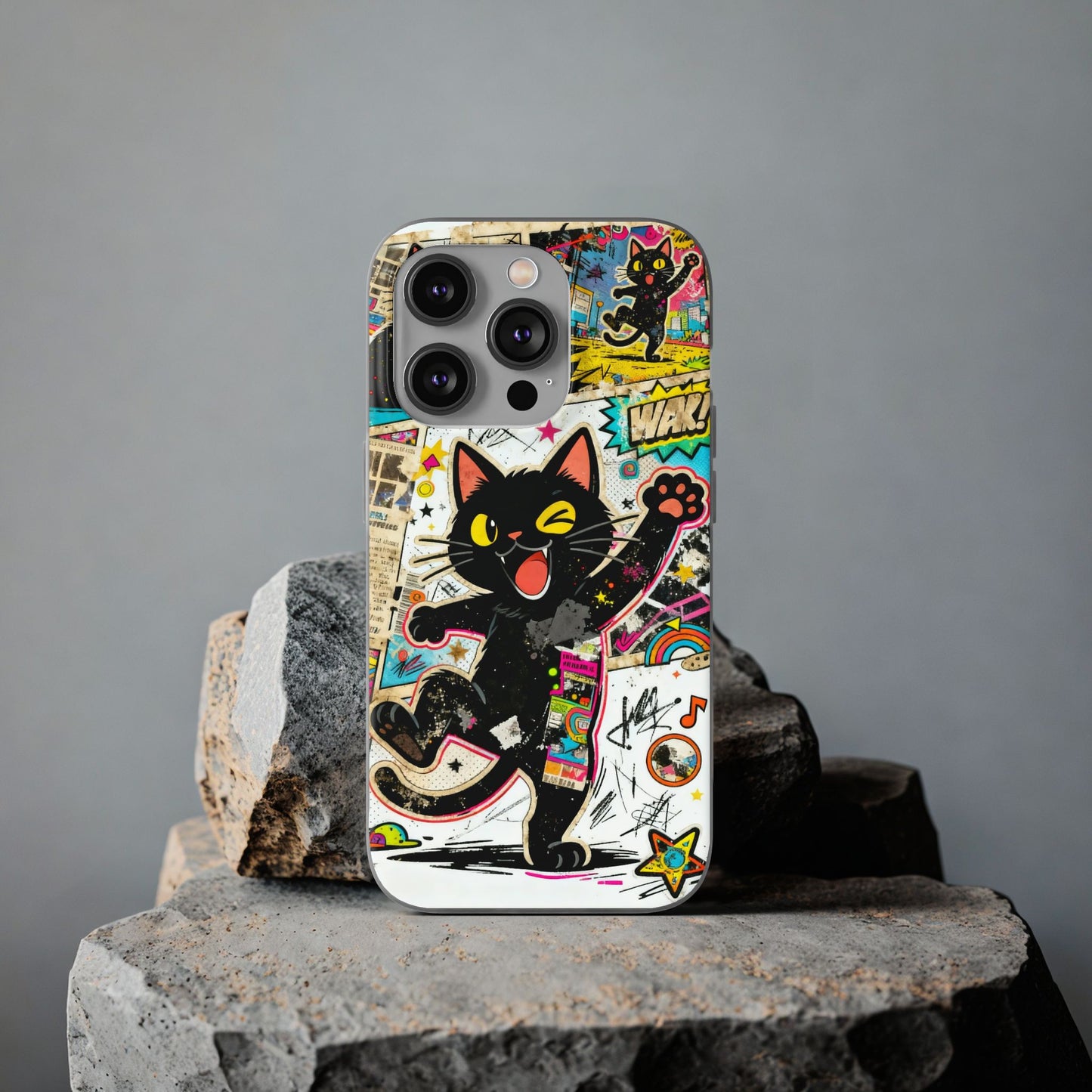 Pop Art Black Cat Phone Case