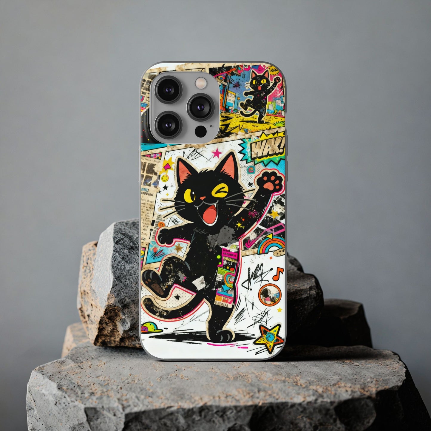 Pop Art Black Cat Phone Case