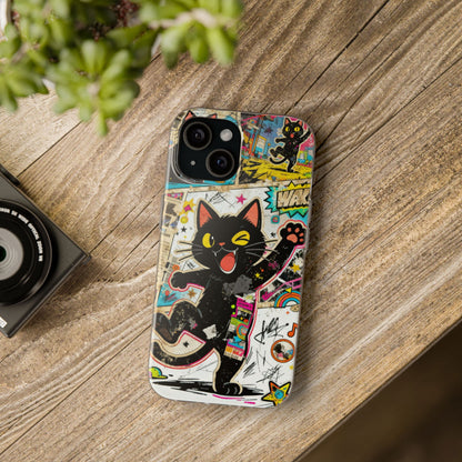 Pop Art Black Cat Phone Case