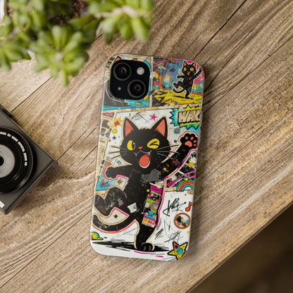 Pop Art Black Cat Phone Case