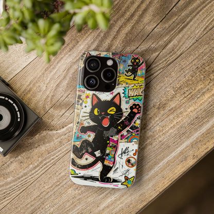 Pop Art Black Cat Phone Case