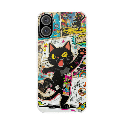 Pop Art Black Cat Phone Case