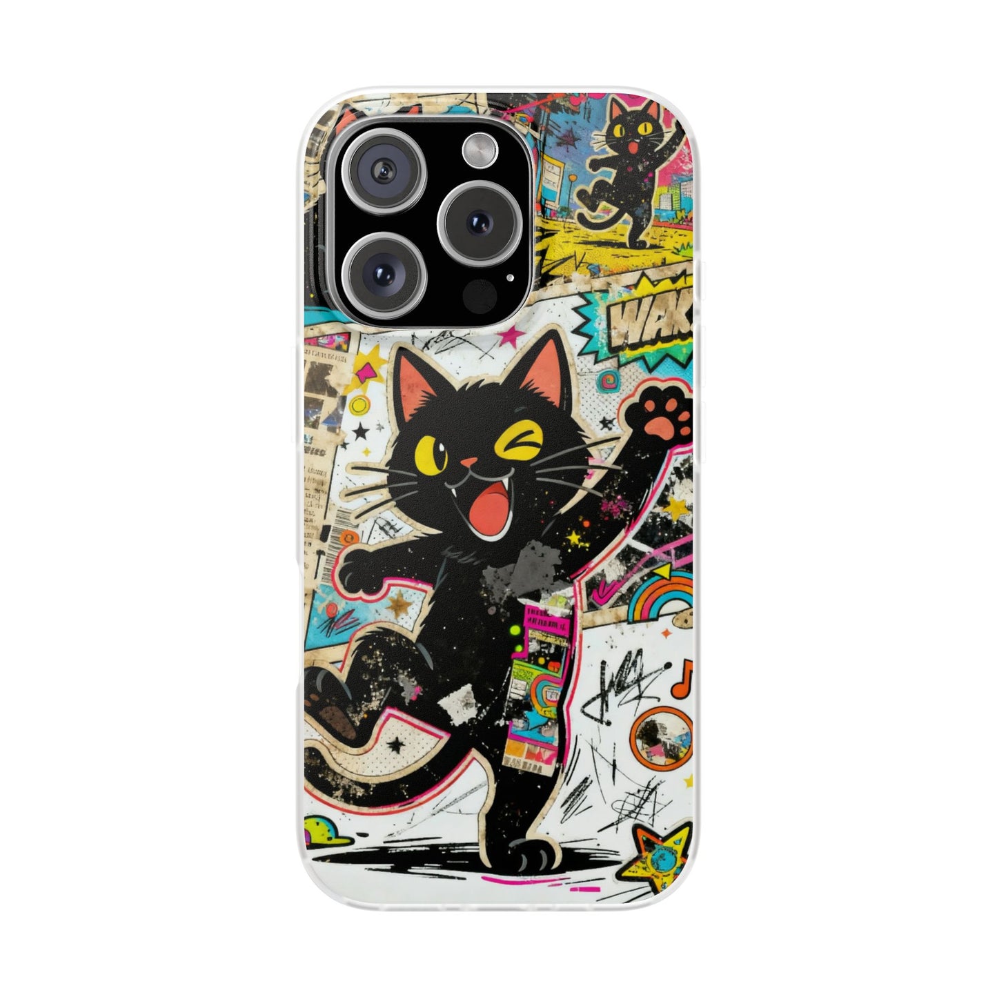Pop Art Black Cat Phone Case