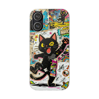 Pop Art Black Cat Phone Case