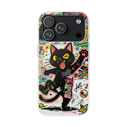 Pop Art Black Cat Phone Case
