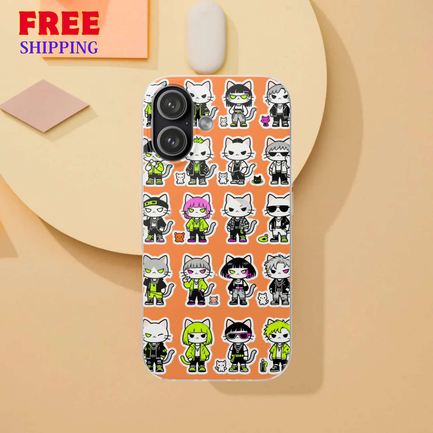 Cute Cat Character Phone Case