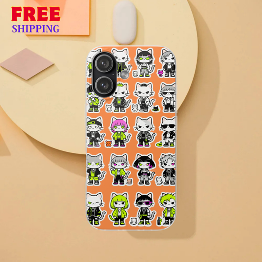 Cute Cat Character Phone Case
