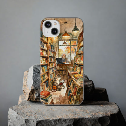 Cozy Library Cat Phone Case