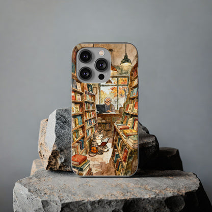 Cozy Library Cat Phone Case
