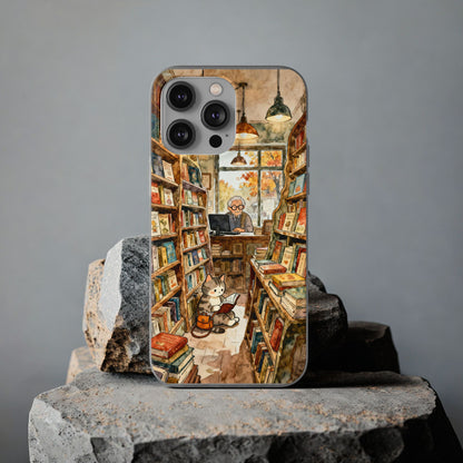 Cozy Library Cat Phone Case