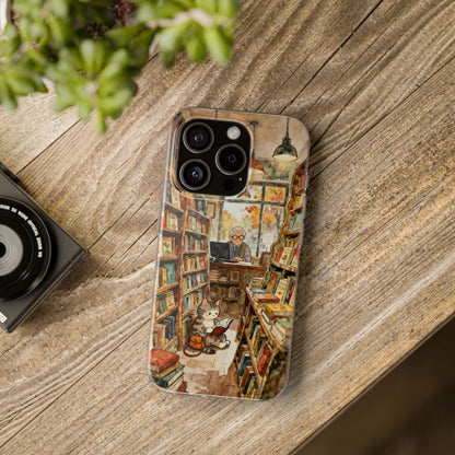 Cozy Library Cat Phone Case