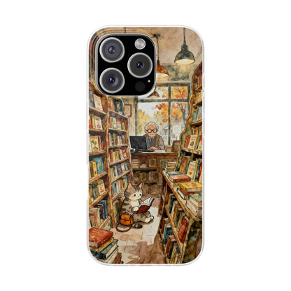 Cozy Library Cat Phone Case