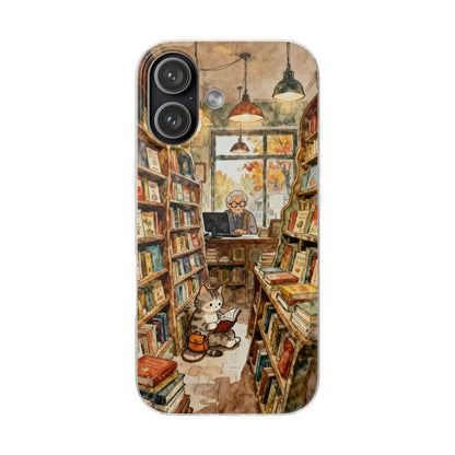 Cozy Library Cat Phone Case