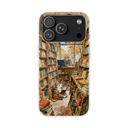 Cozy Library Cat Phone Case