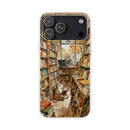 Cozy Library Cat Phone Case