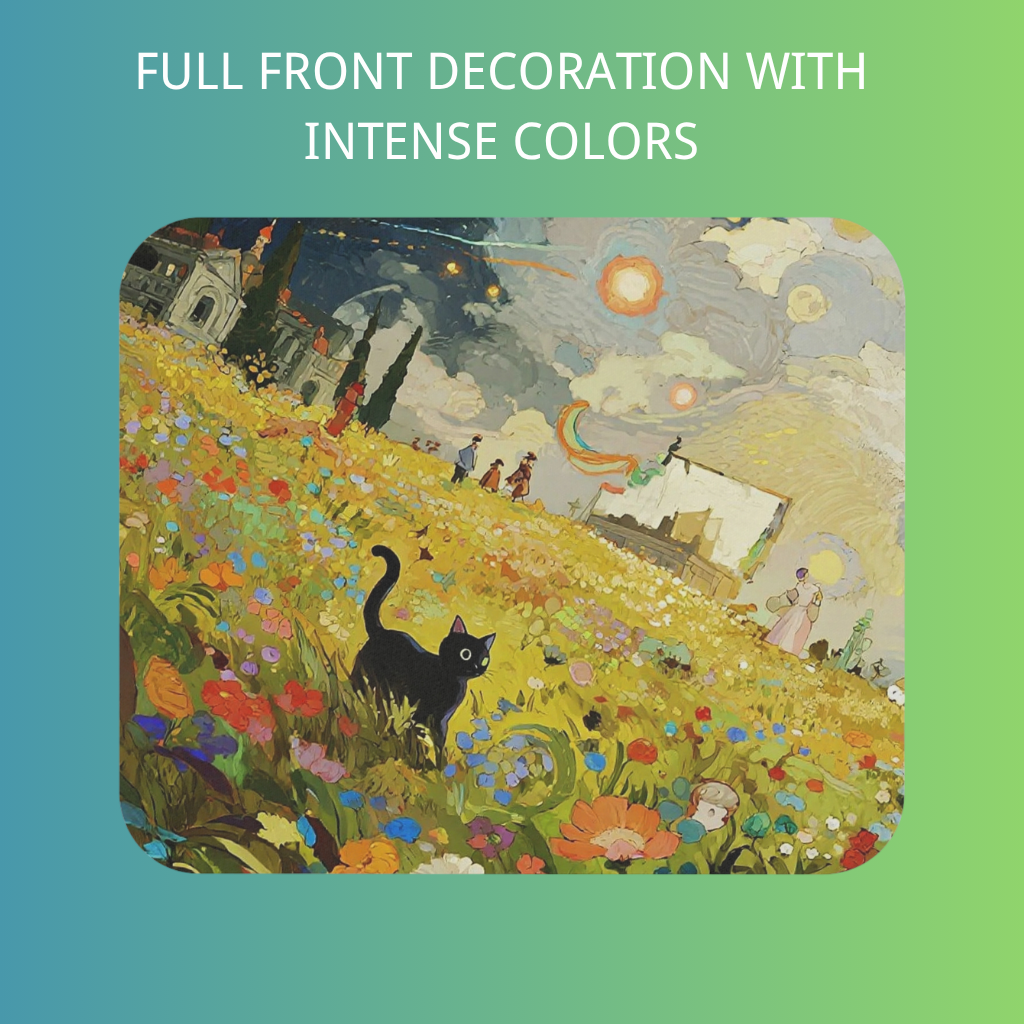 Enchanting Meadow Cat Mouse Pad
