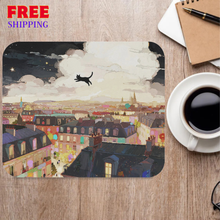 Midnight City Cat Mouse Pad