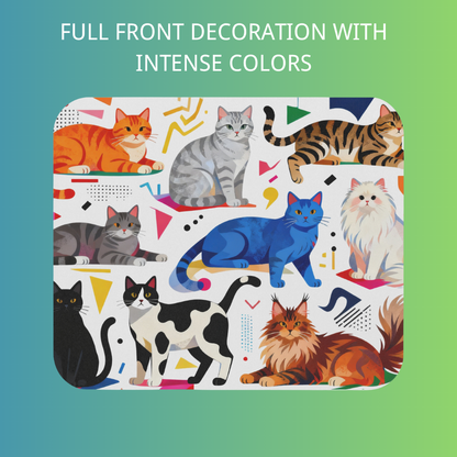 Colorful Cat Squad Mouse Pad