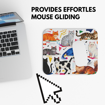 Colorful Cat Squad Mouse Pad