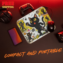 Comic Cat Hero Mouse Pad