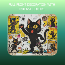 Comic Cat Hero Mouse Pad