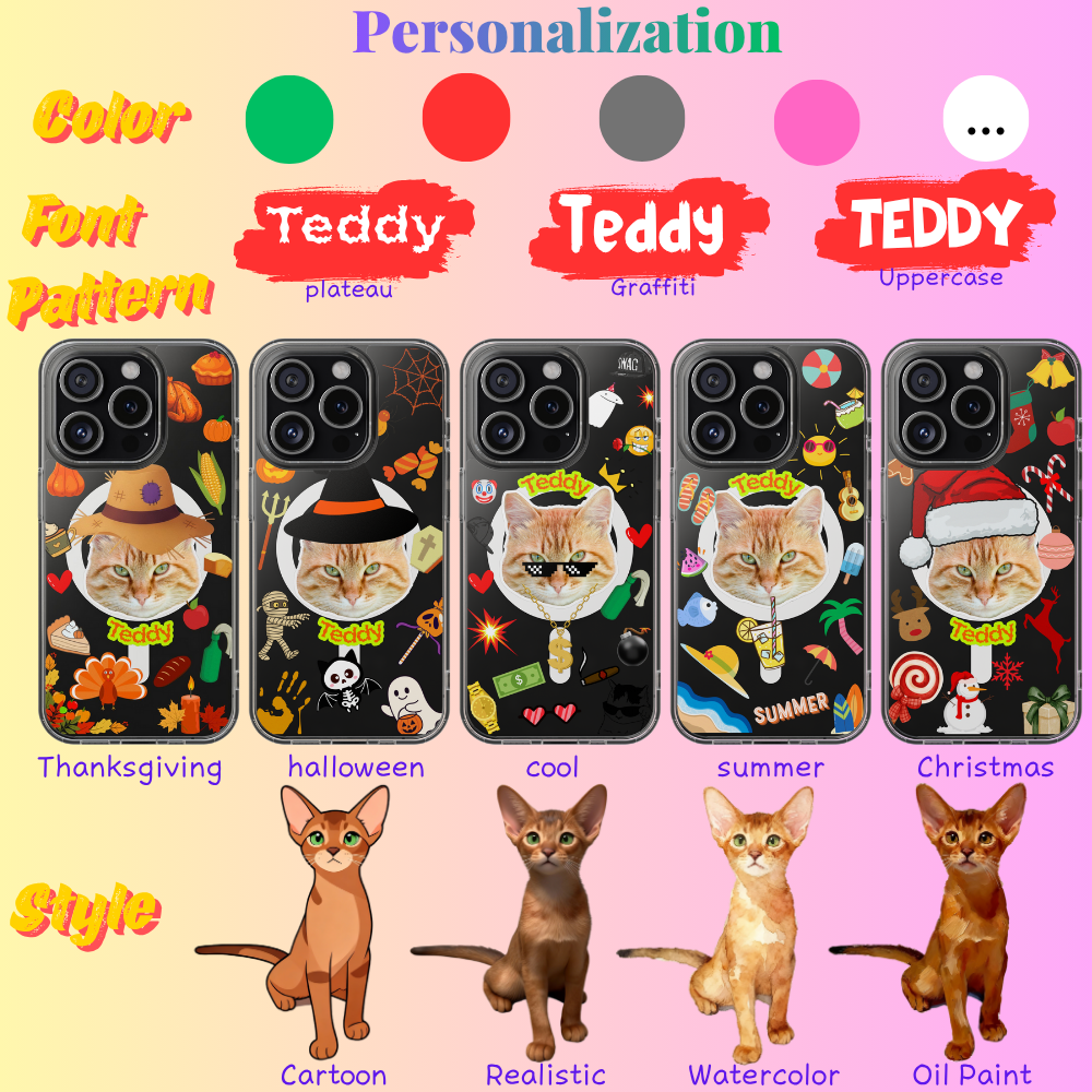 Pet face custom magnetic phone case