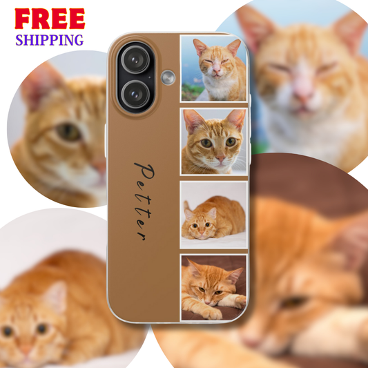 Pet-themed collage matte phone case