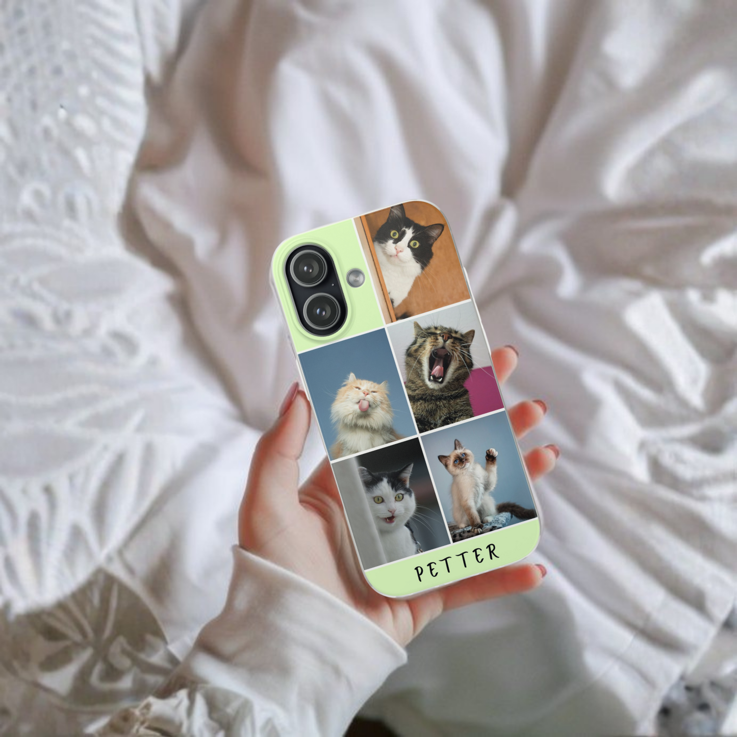 Pet-themed collage matte phone case
