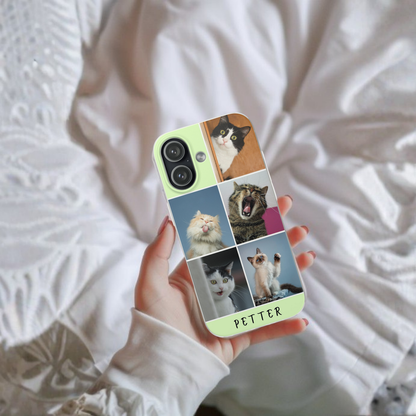 Pet-themed collage matte phone case