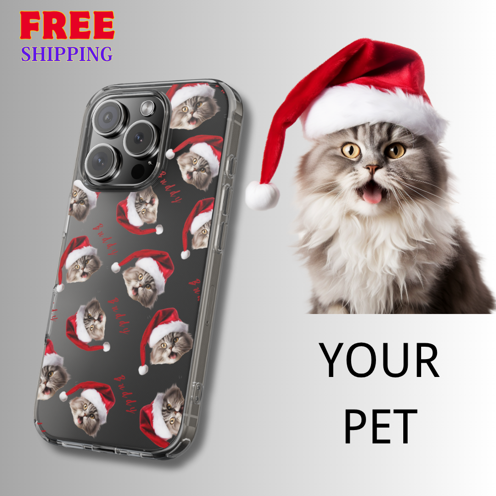 Custom Dog Cat Face Clear Phone Case