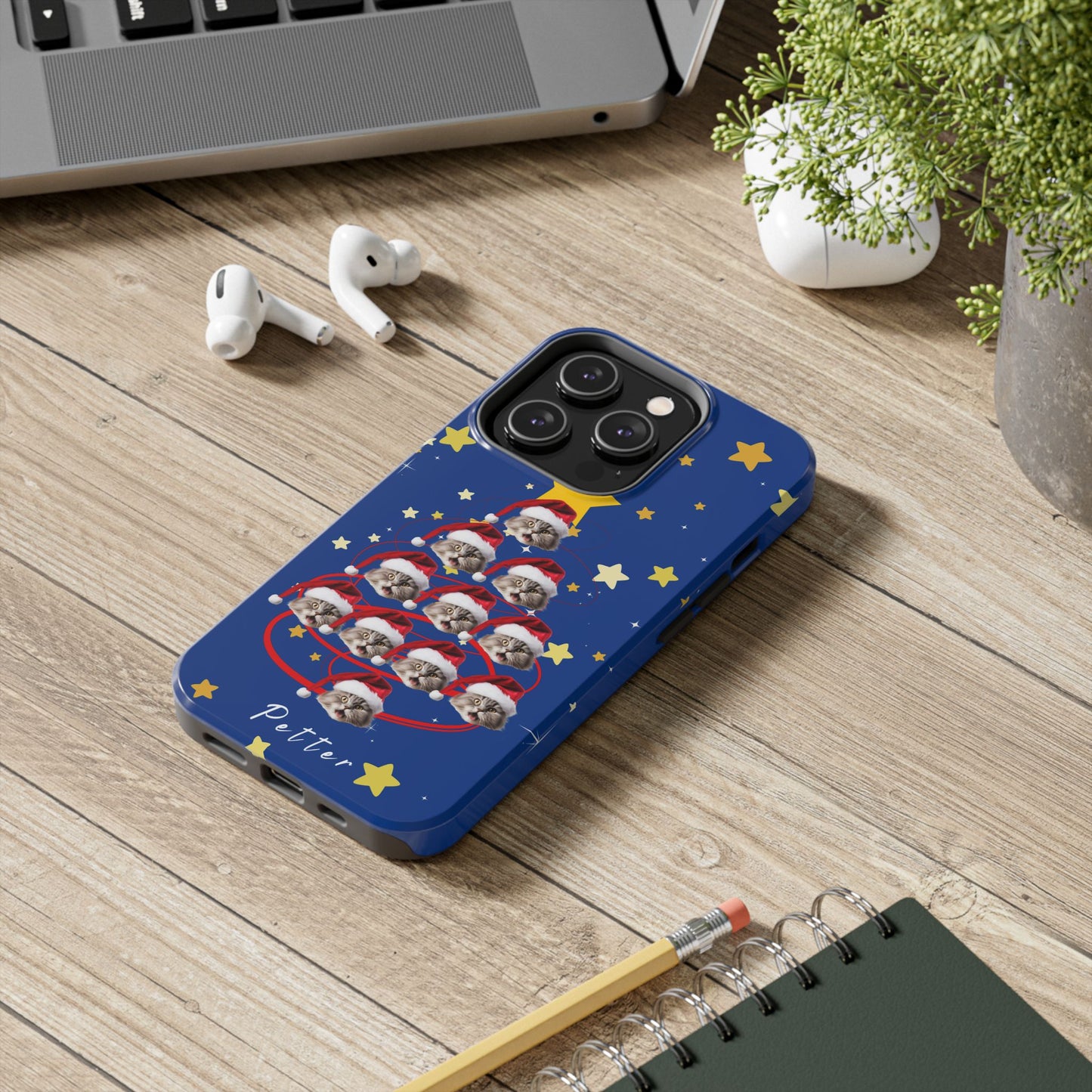 Christmas tree cat custom phone case