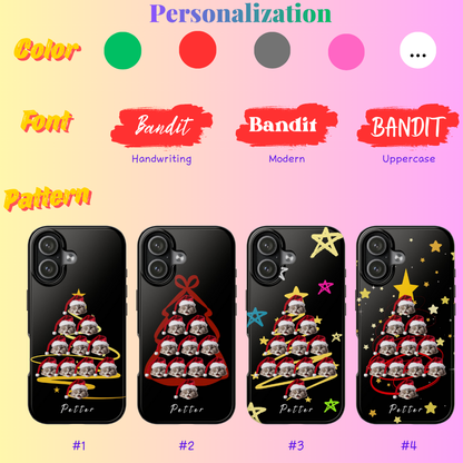 Christmas tree cat custom phone case