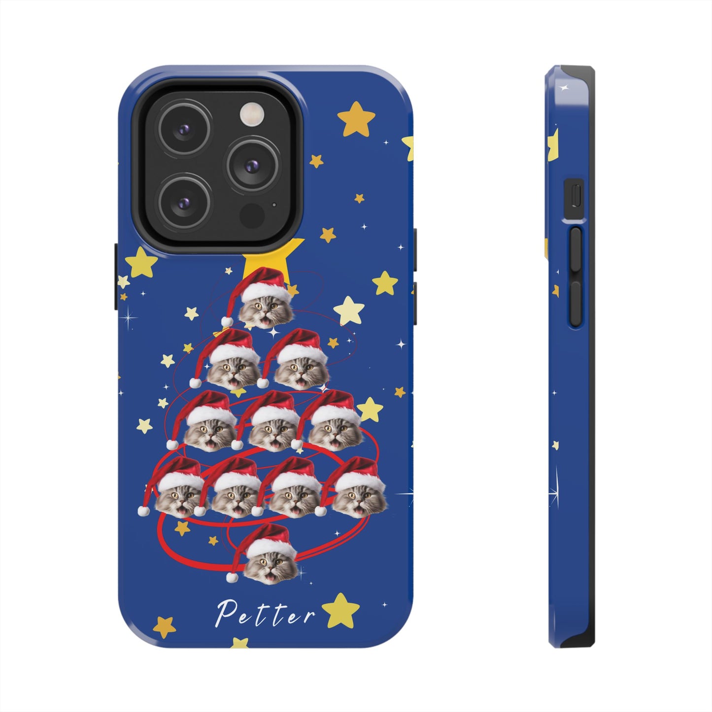 Christmas tree cat custom phone case