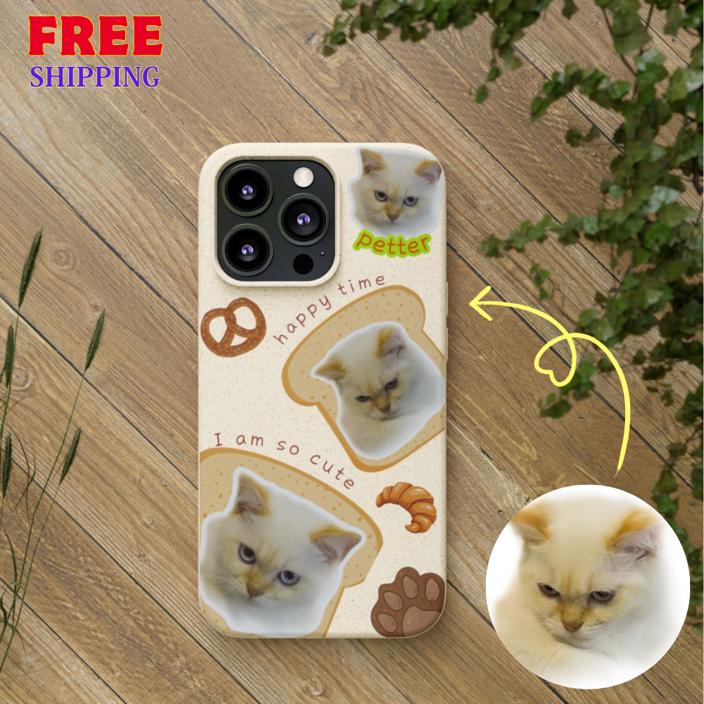 Biodegradable Custom Cat  Phone Case