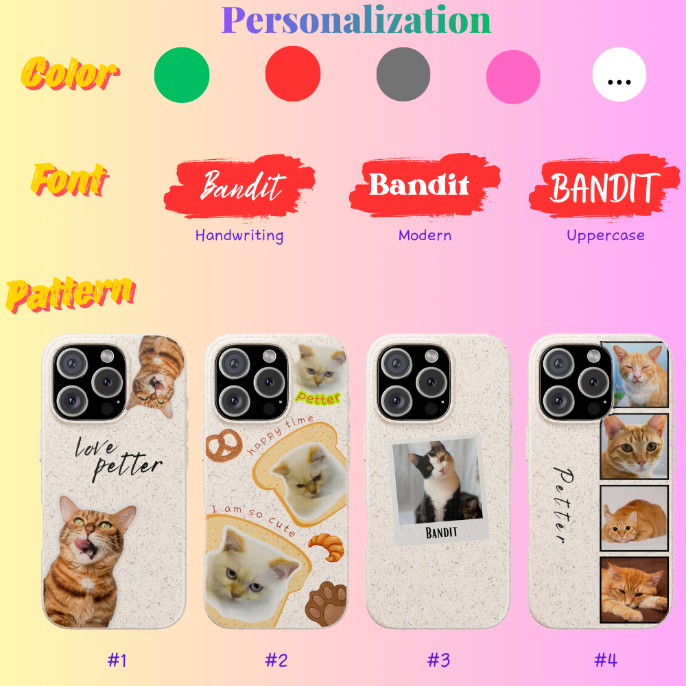 Biodegradable Custom Cat  Phone Case
