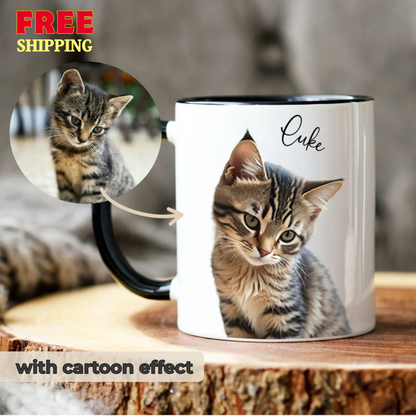 Minimalist Personalized Cat Mug