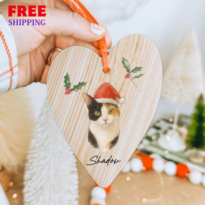 Custom Cat Watercolor Ornament & Magnet