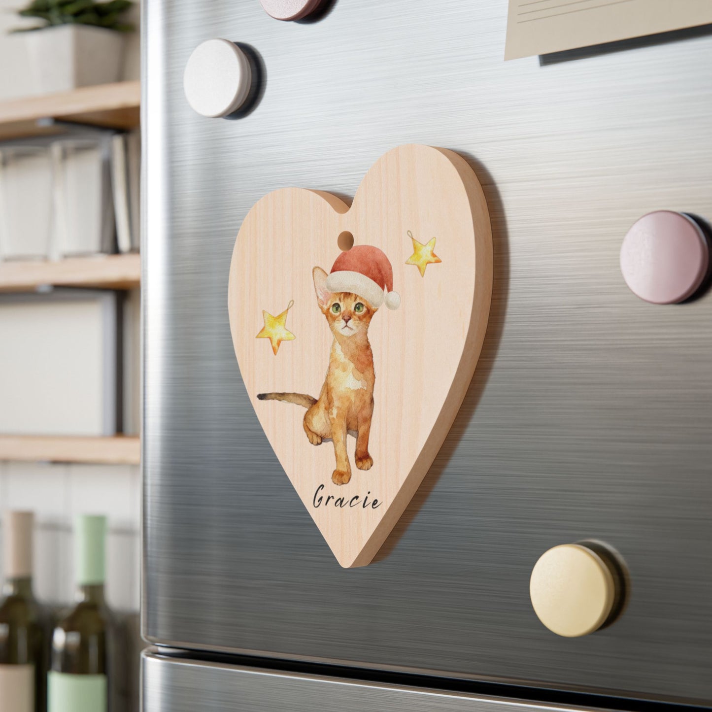 Custom Cat Watercolor Ornament & Magnet