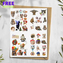 Assorted Cat Stickers Pack