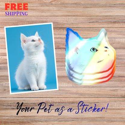 Custom Holographic Cat Sticker